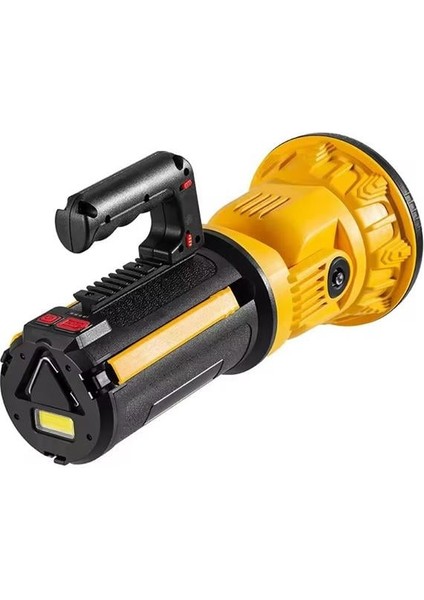 Powermaster MX-W5164-3 Kırmızı Mavi Çakarlı Cob Ledli Şarjlı Kamp El Feneri Işıldak