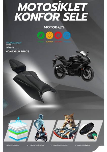 Yamaha R25 Uyumlu Konfor Sele Kılıfı