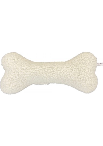 Peluş Kemik Köpek Oyuncağı Ekru 32cm