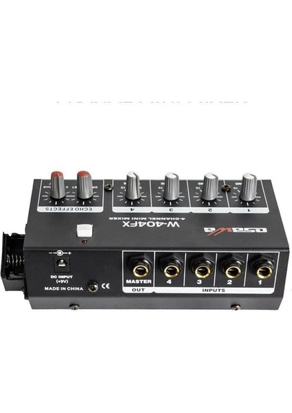 Osawa Mikrofon Giriş-1 Line Çıkış Eko Lu 4 Kanal 20 Db Adaptörlü Mini Mikrofon Çoğaltıcı W-404FX