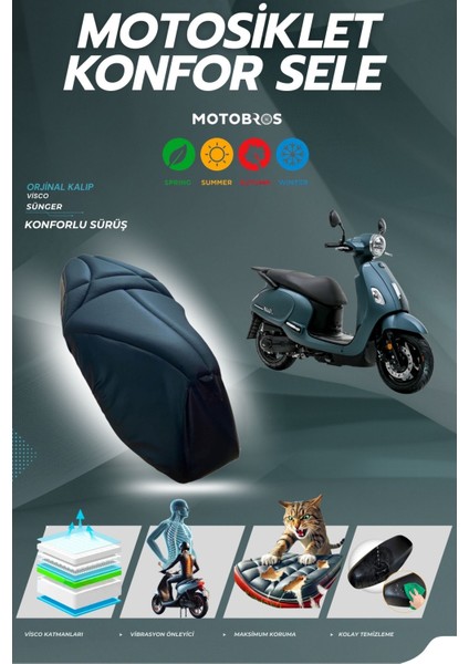 Sym Fiddle 3 Uyumlu Konfor Sele Kılıfı