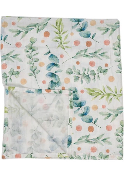 2'li Müslin Örtü %100 Pamuk 75X90 cm - Zeytin Dalı Yeşil