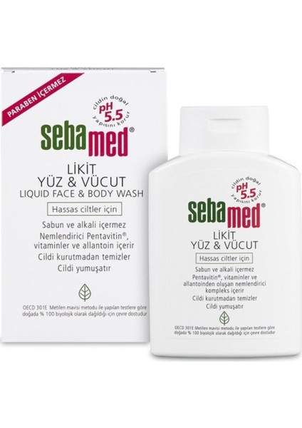 Likit Yüz & Vücut Temizleyici 200 ml