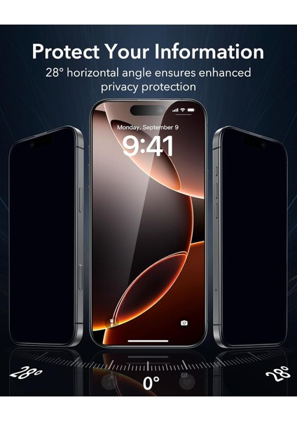 Apple iPhone 15 Pro Max Ekran Koruyucu Hayalet Kolay Uygulama Aparatlı Tam Kaplayan Üst Düzey Koruma