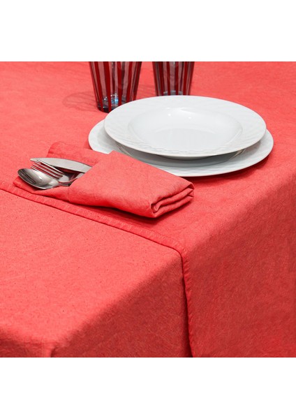 Taşlanmış Mercan Denim Pamuk Masa Örtüsü fiyatları