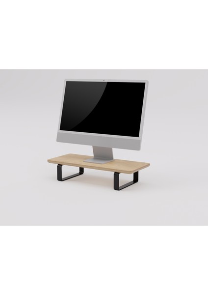 Doğal Ahşap Monitör Yükseltici Monitor Altlığı Monitör Sehpası Tek Monitör