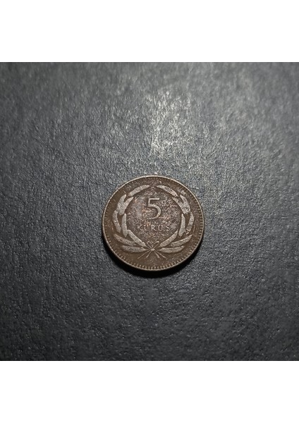 39963683507E2TZL18 1949/1950/1951 Haliyle 5 Kuruş Eski Madeni Para