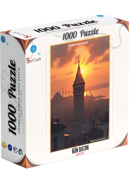 1000 Parça Puzzle Gün Batımı Galata