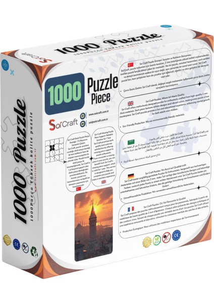 1000 Parça Puzzle Gün Batımı Galata