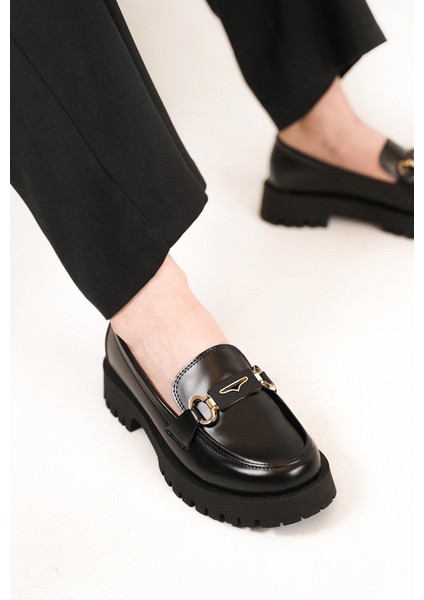 Merry Ithal Toka Detaylı Kadın Ayakkabı Cilt Siyah fiyatları