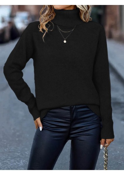 Munn Collection Kadın Uzun Kollu Balıkçı Yaka Triko Bluz modelleri