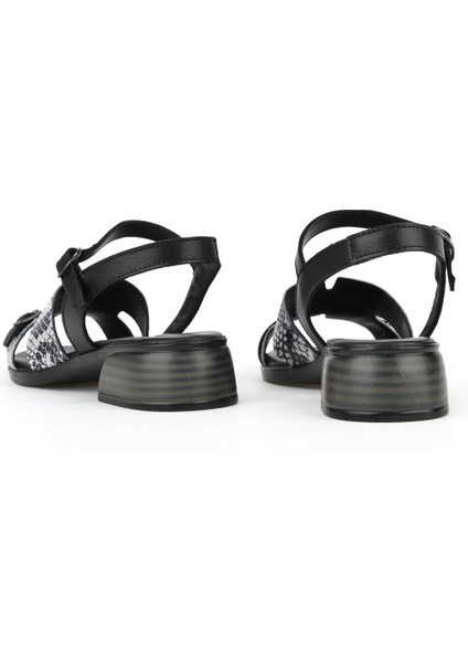 , Kadın Hakiki Deri Topuklu Sandalet 1511032Z10209 Siyah modelleri
