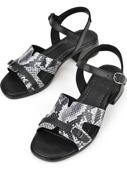 , Kadın Hakiki Deri Topuklu Sandalet 1511032Z10209 Siyah indirimleri