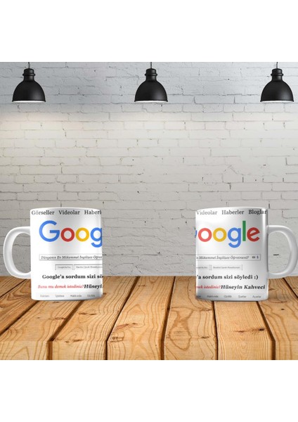 Google Kişiye Özel Baskılı Yeni Tasarım Kupa Bardak Özel Kutusunda