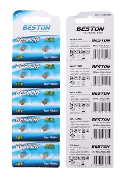 Oxford Ag4 LR626 Alkalin Saat Pili 10'lu Paket
