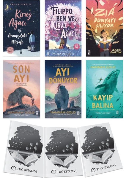 Kiraz Ağacı Ile Aramızdaki Mesafe-Filippo, Ben ve Kiraz Ağacı-Zia Dünyayı Siliyor-Son Ayı-Ayı Dönüyor-Kayıp Balina 6lı Set + Hediyeli