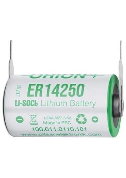 Orion ER14250 H 1/2AA 3.6 Volt 1200MAH Kısa Boy Puntalı Lityum Pil fiyatları