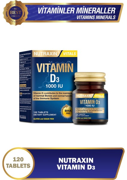 D3 Vitamini 120 Tablet - D3 1000 Iu