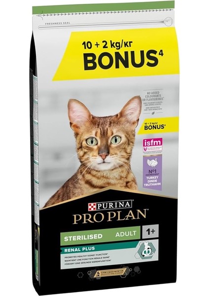 Sterilised Kısırlaştırılmış Hindi Etli Kedi Mamasi 10+2 kg + Ferplast Jet 10 Kedi Taşıma Çantası