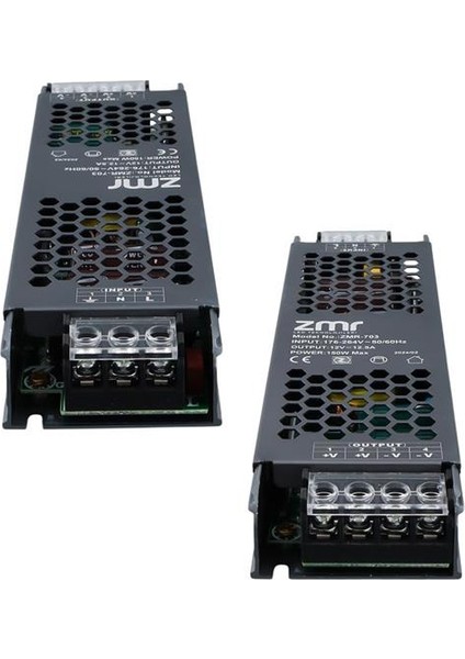 Zmr ZMR-703/B.00 12 Volt 12.5 Amper 150 Watt Slim Metal Kasa Adaptör