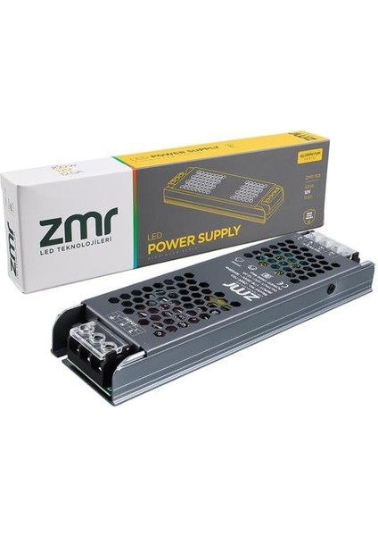 Zmr ZMR-703/B.00 12 Volt 12.5 Amper 150 Watt Slim Metal Kasa Adaptör