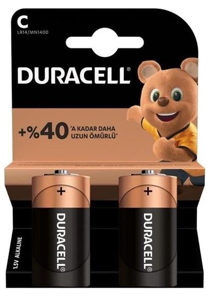 Duracell LR14/MN1400 C Orta Boy Pil (2'li Paket)