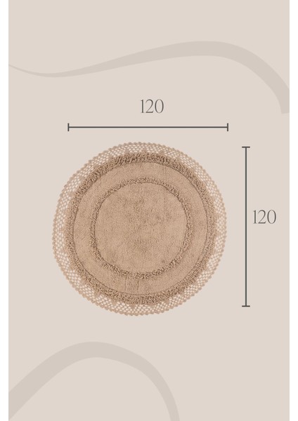 Moon %100 Pamuk Banyo Paspası MOCHA120X120