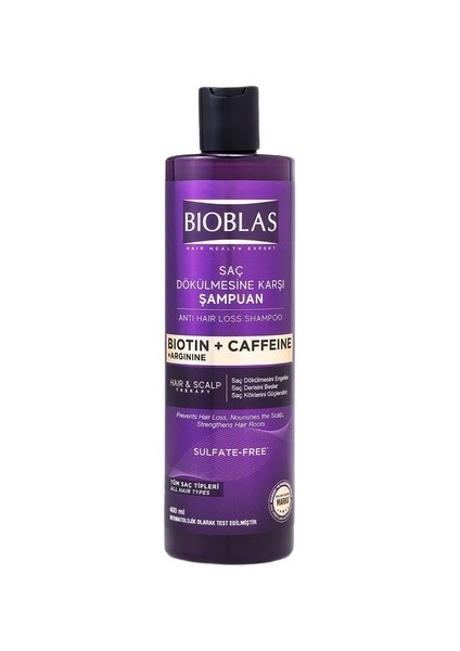 Kafein Arjinin Biotin Şampuan 400 ml