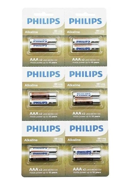 Philips Aaa Alkalin Kalem Pil 12'li Kartela