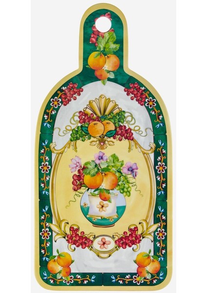 Carpe Diem Yeşil Melamin Sunum Tahtası 34 cm