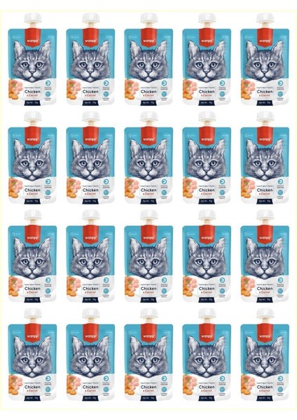 Taze Tavuklu & Havuçlu Kedi Et Ezmesi 90 Gr*20 Li Paket
