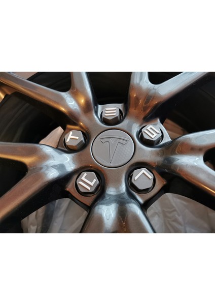 Aero Tekerlekler Için Tesla Modeli 3 Bijon Kapağı (Plastik Aparattır!!!)