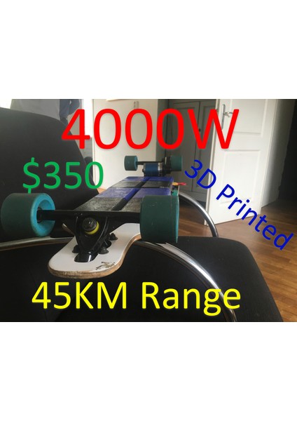 350 $ 45KM 4000W Electric Longboard (Plastik Aparattır!!!) fiyatları