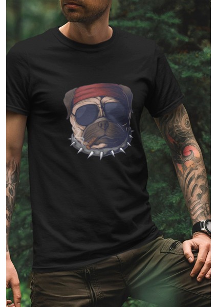 Pitbull Baskılı Hediyelik Siyah Erkek T-Shirt