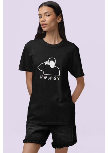 Unagi Ross Friends Baskılı Eğlenceli Hediyelik Unisex T-Shirt