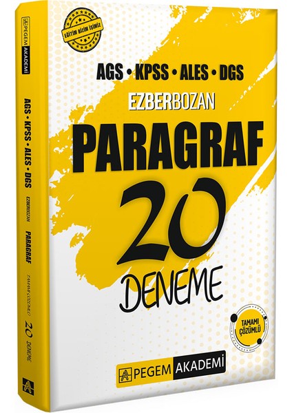 Ezberbozan KPSS ALES DGS Paragraf 20 Deneme