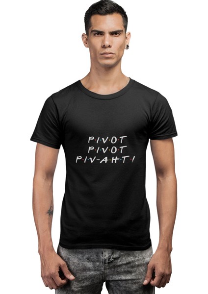 Friends Ross Pivot Funny Baskılı Hediyelik Eğlenceli Renkli Unisex T-Shirt