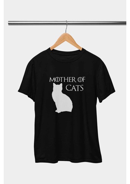 Mother Of Cats Baskılı Game Of Thrones Hediyelik Eğlenceli Beyaz Unisex T-Shirt
