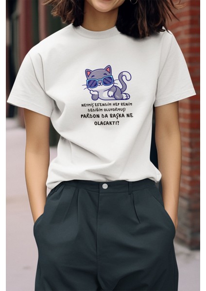 Tabi Ki Benim Dediğim Olacak Baskılı Eğlenceli Komik Hediyelik Beyaz Kadın T-Shirt