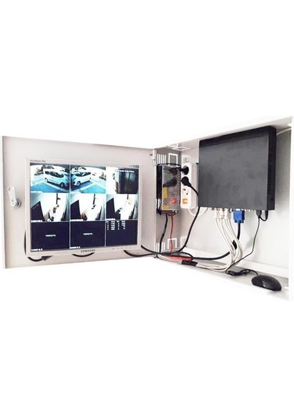 Novacom 45X35X10 cm Dik Tip Gri Monitör Takılabilen Dvr Kabini