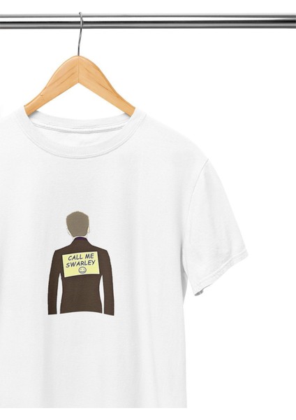 Call Me Swarley Barney Stinson Baskılı How I Met Your Mother Eğlenceli Beyaz Unisex T-Shirt