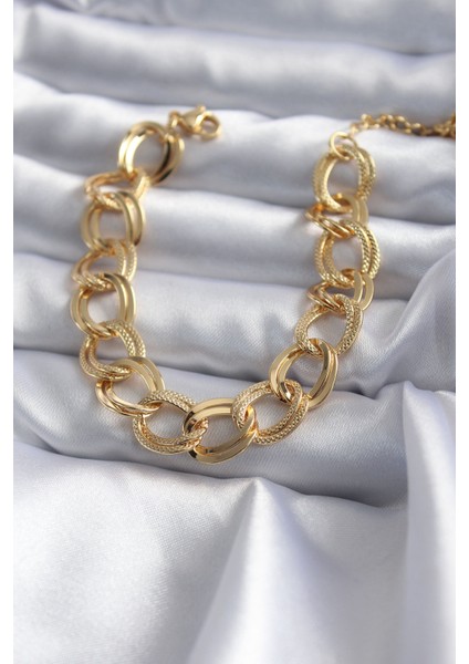 316L Çelik Gold Renk Samanyolu Model Kadın Bileklik - TJ-BB5633