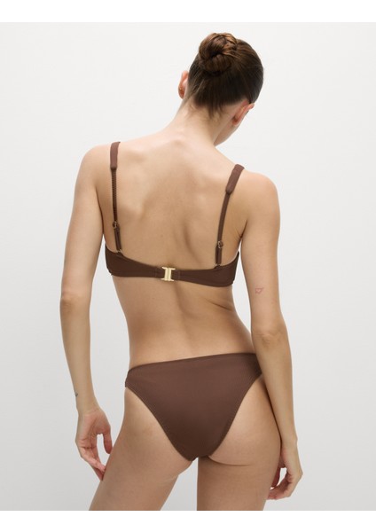 Fitilli V Yaka Bikini Üstü