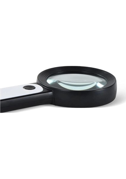 30X 12ışıklı Büyüteç Taşınabilir Çıft Katmanlı Optik Cam Okuma Büyüteç 229018