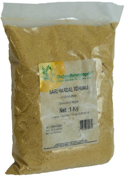 Hardal Tohumu Öğütülmüş Doğal Sarı 1000 gr Paket