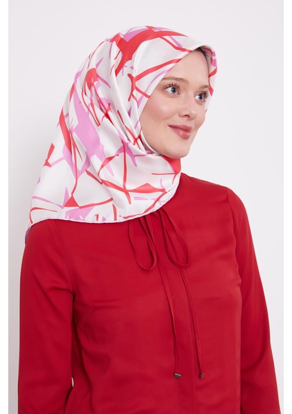 Pembe Crack Desen Trend Twill Eşarp