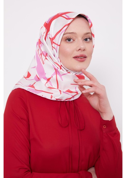 Pembe Crack Desen Trend Twill Eşarp