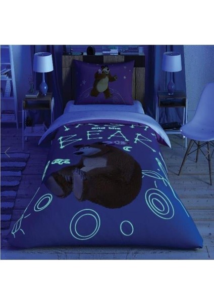 Nevresim Takımı Masha And The Bear Galaxy Glow