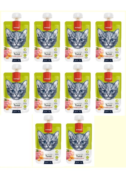 Taze Ton Balıklı&tavuklu 10'lu Kedi Et Ezmesi 90 gr