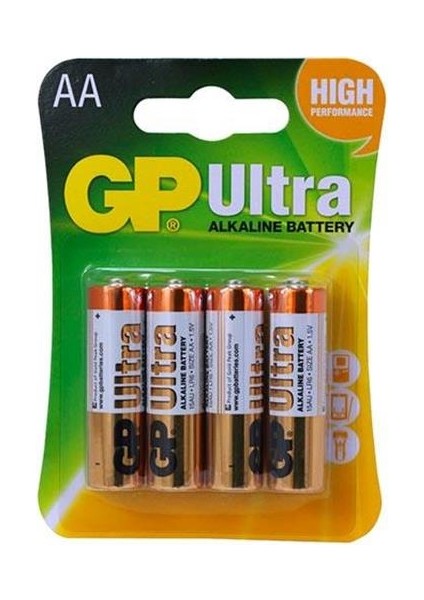 Gp 15AU-2U4 Alkalin Kalem Pil 4 Lü